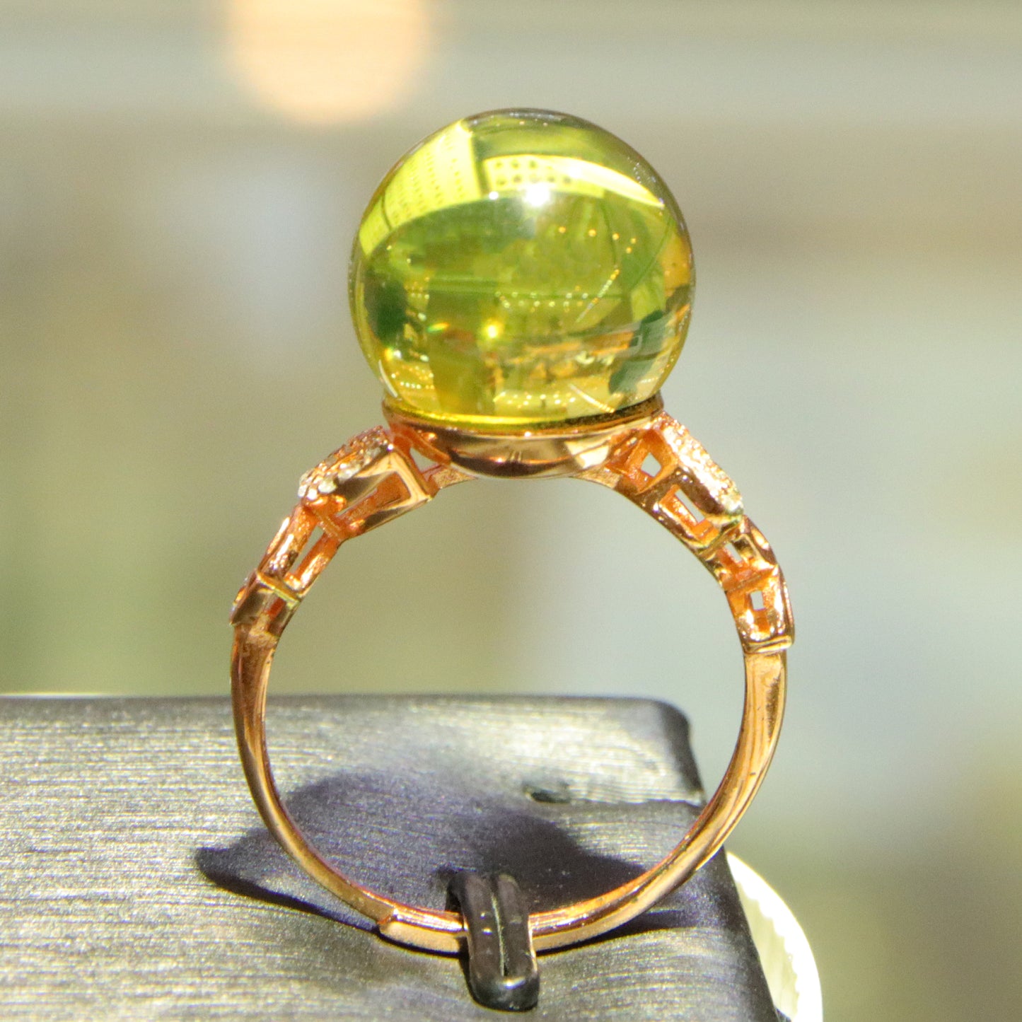 925 silver fashion blue amber diameter 14mm 0.005kg women's ring