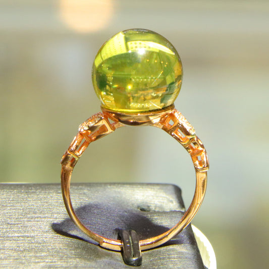925 silver fashion blue amber diameter 14mm 0.005kg women's ring