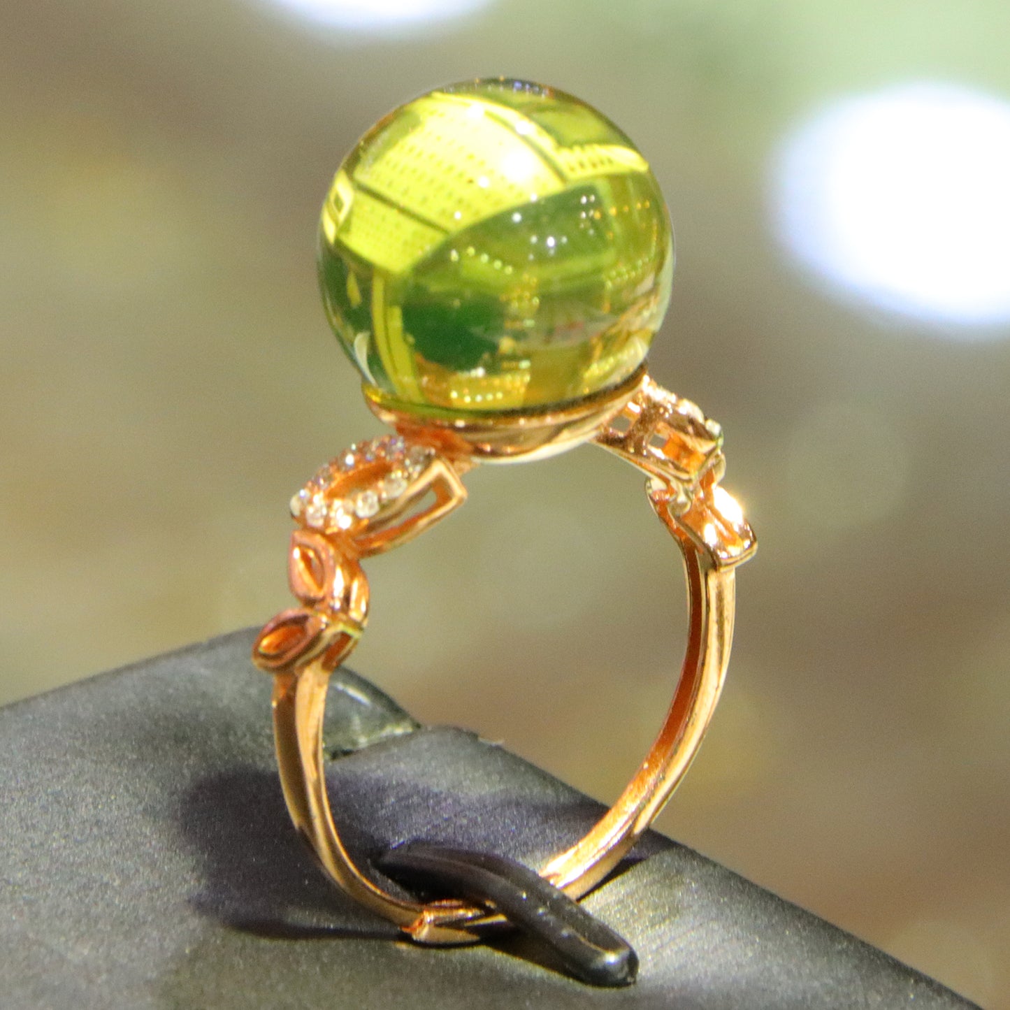 925 silver fashion blue amber diameter 14mm 0.005kg women's ring