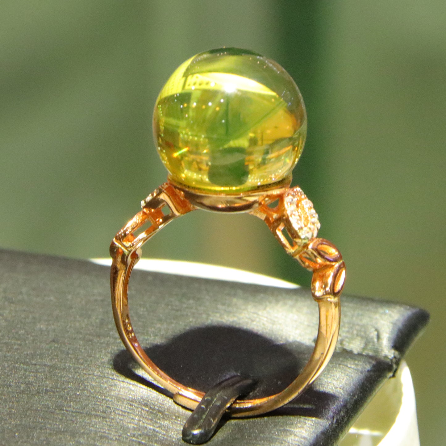 925 silver fashion blue amber diameter 14mm 0.005kg women's ring
