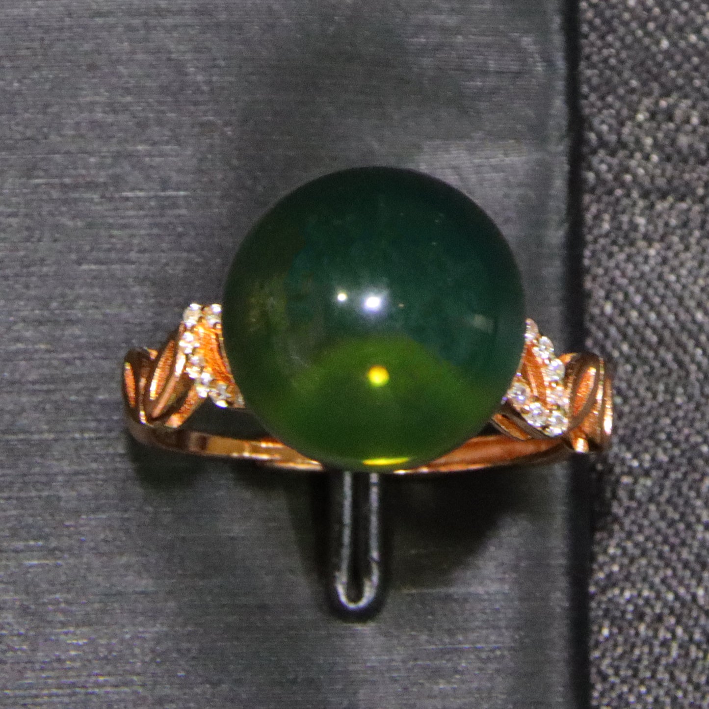 925 silver fashion blue amber diameter 14mm 0.005kg women's ring