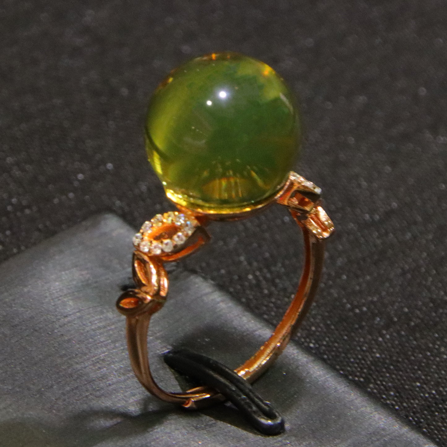 925 silver fashion blue amber diameter 14mm 0.005kg women's ring