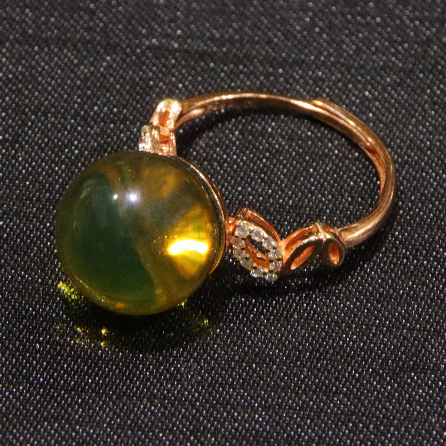 925 silver fashion blue amber diameter 14mm 0.005kg women's ring