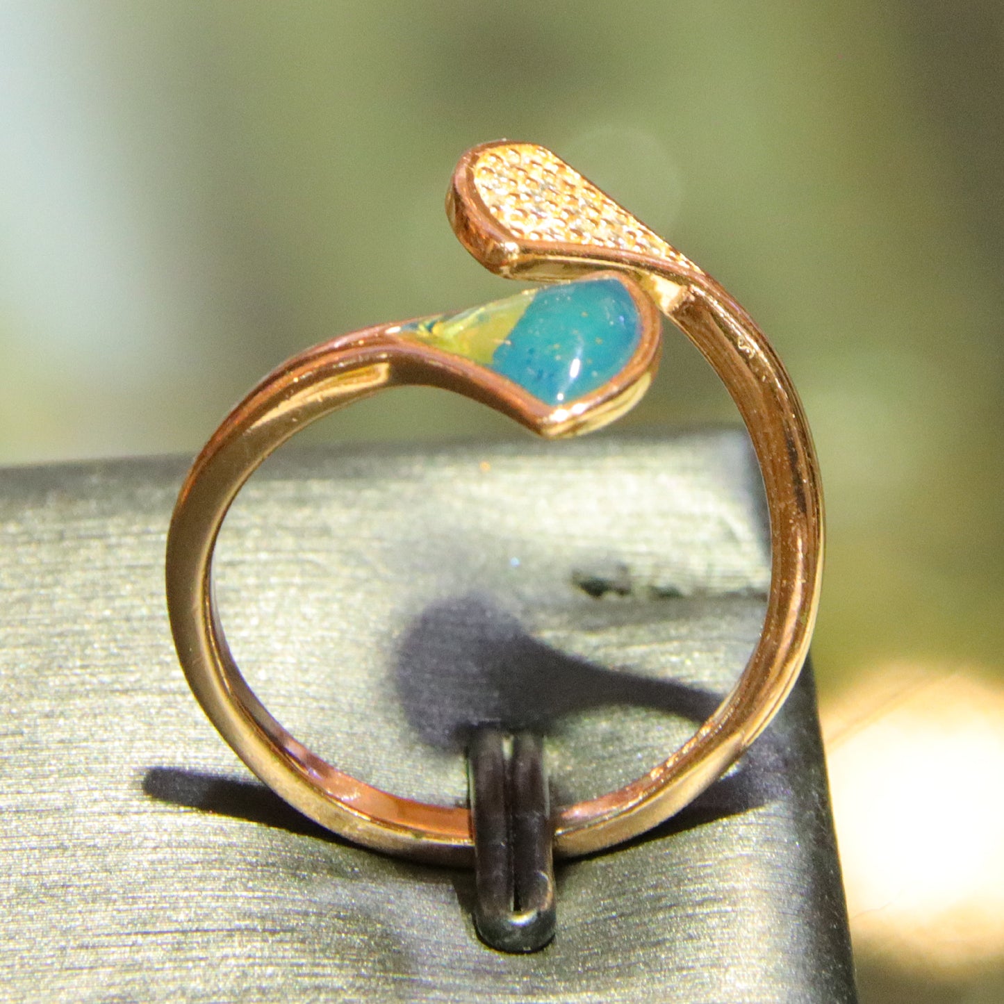 925 silver fashion blue amber diameter 0.002kg women's ring