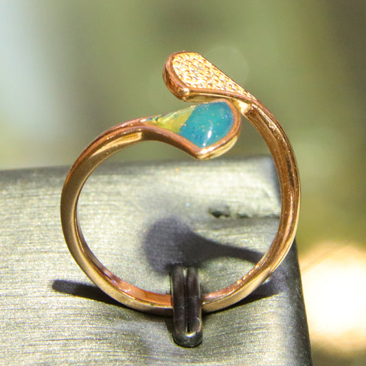 925 silver fashion blue amber diameter 0.002kg women's ring