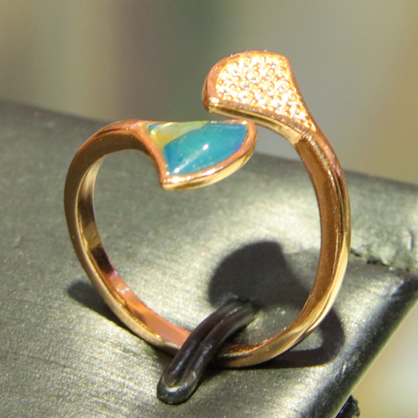925 silver fashion blue amber diameter 0.002kg women's ring