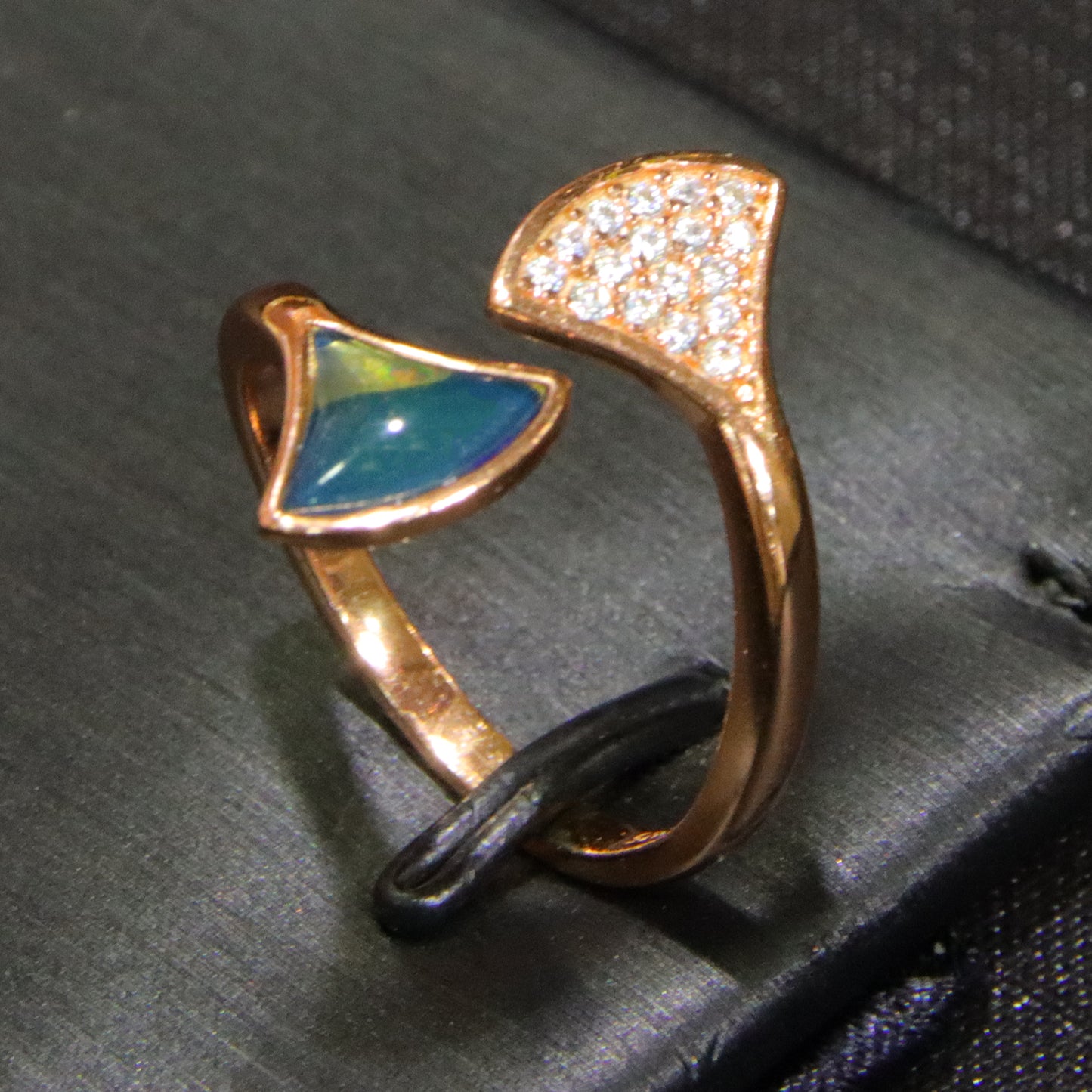 925 silver fashion blue amber diameter 0.002kg women's ring